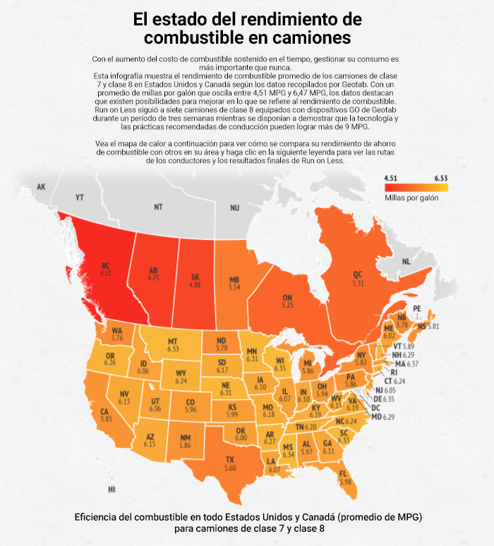 Infografía con mapa de calor que incluye las rutas de Run on Less.